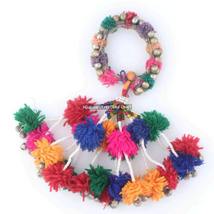 Rare Wholesale Indian <b>Gold</b> Supplier Antique Indian Vintage Authentic Banjara Tribal Armlet <b>Bracelet</b> Anklet Tassel Belly WB026 - Product Image 3
