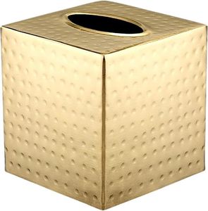 Stylish Metal <b>Tissue</b> Box Cover Durable Stainless Steel <b>Tissue</b> <b>Holder</b> For Bathroom Vanity <b>Kitchen</b> And Office Desk - Product Image 4