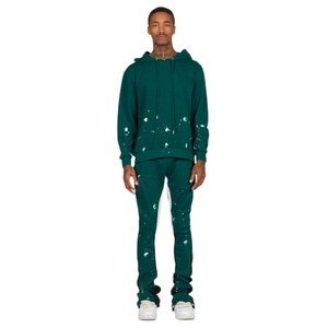 Nuevo Conjunto Deportivo Personalizado para Hombre 2025 con Sudadera con Capucha y Pantalones Acampanados, Chándal de 2 Piezas de Alta Calidad con Logotipo para Hombre - Product Image 1