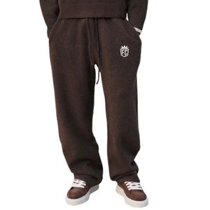 Men Knitted Jogger <b>Pants</b> Casual Sweatpants Brown Elastic Waist Streetwear Lounge Wear Trousers Relaxed Fit Knit Bottoms Mens - Product Image 5