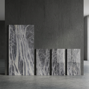 Carreaux de mur et de sol en céramique de porcelaine brillante bleu Borghini 800x1600mm avec effet marbre bleu, antidérapants pour piscine - Product Image 3