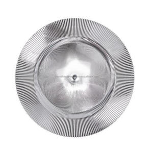 Plaque de charge en acier inoxydable à bordure en relief Plaque décorative réutilisable en métal pour servir des aliments Hôtel Table d'affichage Faible poids - Product Image 6