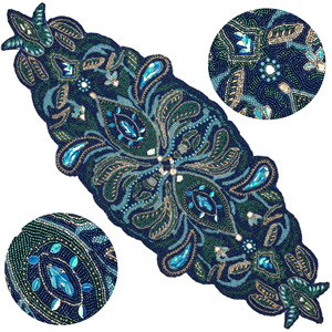 Latest Design Solid Color <b>Table</b> <b>Runner</b> for Wedding Birthday Parties Banquets Decoration Beaded <b>Table</b> <b>Runners</b> - Product Image 2