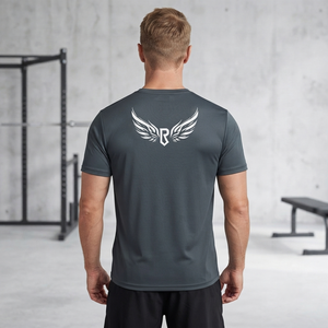 Camiseta Deportiva Unisex de Cuello Redondo y Manga Corta, Absorbente de Humedad, Color Sólido, Poliéster, Corte Regular, para Todas las Temporadas, Personalizable - Product Image 4