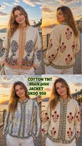 Premium 100% Cotton TNT Block Printed Jacket | Handmade Traditional Ethnic Quilted Jacket | for unisex - Product Image 4