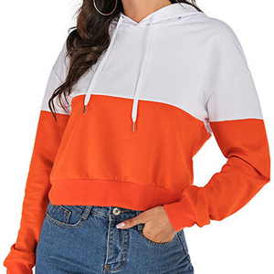 Women's Winter Casual Streetwear Eco-friendly Breathable Drop-shoulder Solid Color Long Sleeve Crop <b>Top</b> Hoodies with Front Logo - Product Image 5