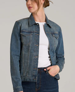 Chaqueta de Mezclilla Gruesa de Algodón para Hombre y Mujer, Fabricada en Pakistán, de Primera Calidad, Estilo Vintage con Cuello Mandarín, Transpirable y Resistente al Viento, Venta al Por Mayor - Product Image 2