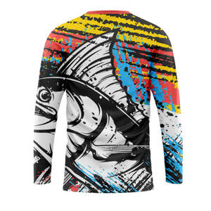 Camiseta de Pesca Sublimada con Logotipo Personalizado, Manga Larga, Protección UV, Poliéster - Product Image 1