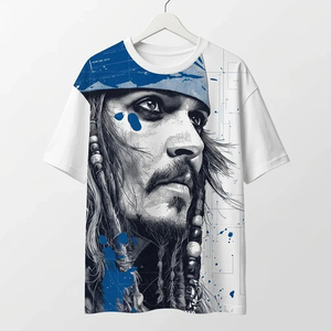 T-shirt noir imprimé King Michael Jackson pour homme, manches courtes, col rond, coupe ample, style jersey décontracté, 100 % coton, écologique - Product Image 1