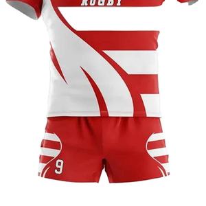 Uniforme de Rugby Unisex para Adultos, Pantalón Corto, 100% Poliéster, Transpirable, Ropa Deportiva, Diseño Personalizado, Servicio de Sublimación OEM, Fábrica, Entrenamiento - Product Image 4