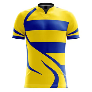 Vente en gros de vêtements de sport tendance, maillot de football 100% polyester, couleur personnalisée, col rond, manches courtes, séchage rapide, respirant, unisexe - Product Image 1