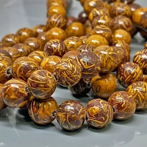 Perles de jaspe naturel Mariam de 4 mm, lisses et rondes, qualité AA, pour la fabrication de bijoux, vente en gros - Product Image 3