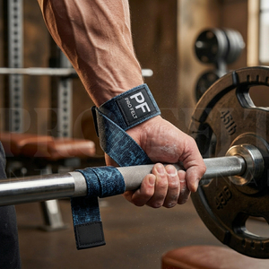Heavy Duty Custom Logo Lifting Straps for Weightlifting Deadlift <b>Barbell</b> Gym Training Reinforced Stitching Cotton Wrist Support - Product Image 4