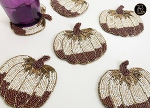 Custom Logo Large <b>Coasters</b> Classic Style Beaded Hick <b>Heat</b> Resistant Beaded <b>Coaster</b> Buy Direct From Supplier - Product Image 3