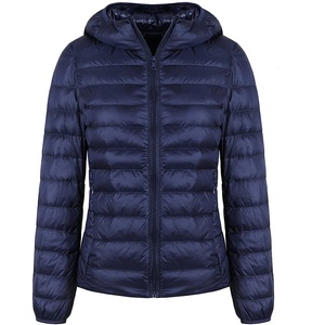 Manteau d'hiver épais décontracté pour femme 2026, chaud, long, avec capuche, fermeture éclair, style bulle, écologique, logo tissé, en coton uni - Product Image 5