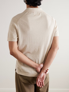 Men's Lightweight Slim Fit Short Sleeve Ribbed Hem Buttonless Placket Solid Pattern for Polo Shirts - Product Image 4