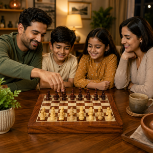 Juego de Ajedrez de Madera de 10 Pulgadas |   Juego de Ajedrez Plegable Hecho a Mano con Almacenamiento, Juego de Estrategia Clásico Premium para Niños y Adultos, Familiar - Product Image 3