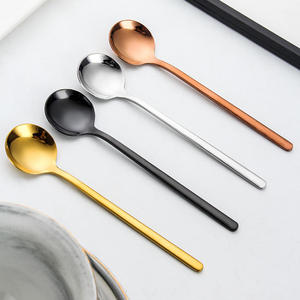 Juego de Cucharas de Acero Inoxidable, Cucharas Pequeñas Redondas para Mezclar Café y Miel, Colección de Vajilla Premium - Product Image 2