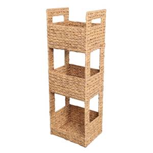 Creative Design Water Hyacinth Shelving Room <b>Storage</b> Organizer Durable Hand Crafted <b>Wicker</b> Plant Stand Home <b>Unit</b> - Product Image 1