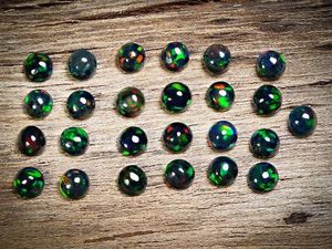 Opales naturelles en vrac, 500 carats, taille brillant, polies, 5 mm, jeu de couleurs/effet de feu, certifiées par un tiers, origine ET, faites à la main - Product Image 2