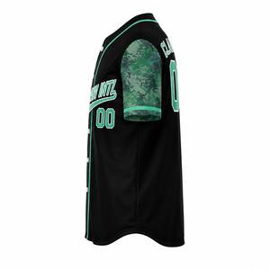 Maillot de baseball Claw Intl noir et vert à manches imprimées numériquement, anti-humidité, anti-UV, respirant, grande taille, unisexe, pour adulte - Product Image 3