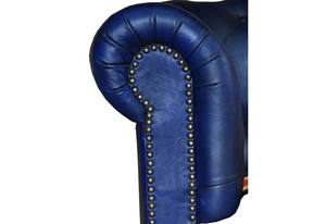 Sofá de Dos Plazas de Cuero de Alta Calidad con Tapicería Hecha a Mano en Estilo Chesterfield Clásico, Venta al Por Mayor para Exportación - Product Image 5