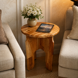 <b>Vintage</b> Traditional Solid Wood Handmade <b>Side</b>/End <b>Table</b> Modern Design Accent <b>Table</b> for Living Room Bedroom Hotel - Product Image 3