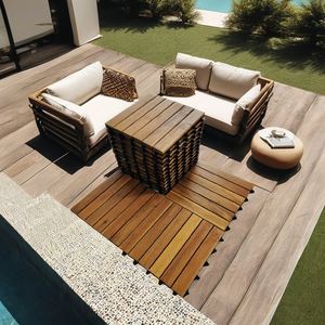 Acacia species wood deck tile 300 x 300 mm waterproof anti slip decor terrace back yard balcony <b>pool</b> <b>garden</b> way swimming <b>pool</b> - Product Image 2