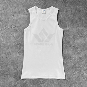 Men's <b>Black</b> Solid Color Tank <b>Top</b> O-Neck Sleeveless Knitted Cotton Casual <b>Vest</b> Regular Fit Breathable - Product Image 5