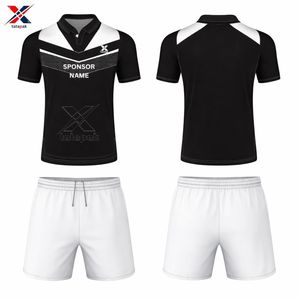 เสื้อฟุตบอล 7V7 น้ำหนักเบา ระบายอากาศดี คอวี แขนสั้น ปักชื่อผู้เล่น ปักชื่อทีม ผ้าโพลีเอสเตอร์ 100% แห้งเร็ว - Product Image 3