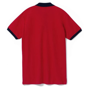 Polo de Algodón Piqué de Alta Calidad con Cuello en Contraste, Venta al por Mayor, Color Sólido, Puños de Manga en Contraste con Botones - Product Image 4