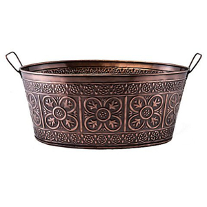 Cubeta de metal galvanizado redonda para bebidas, con asas, para enfriar bebidas en bodas y barbacoas, a un precio excelente. - Product Image 4