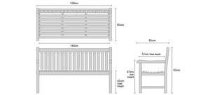 Modern Waterproof <b>Table</b> <b>and</b> <b>Bench</b> Picnic Set Outdoor Dining <b>Garden</b> Furniture - Product Image 4