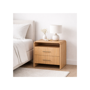 RIVEO RANGE Collection Modern High Grade Bedroom Furniture Bedside Table Wooden Nightstand Assembled 2 <b>Drawers</b> - Product Image 1
