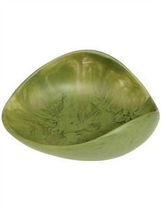 Bol de service élégant en résine d'inspiration ancienne pour la décoration de table de banquet, couleur noire, design personnalisé, bol de service en résine - Product Image 3