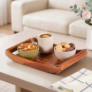 Wooden Serving <b>Tray</b> Rectangle Minimalist Design Varnished Finish Single Tier for Table Use Food <b>Storage</b> <b>Trays</b> <b>Tray</b> for Home - Product Image 5