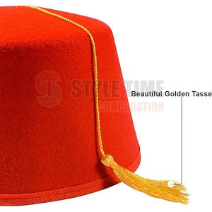 Élégant chapeau fez maçonnique pour les membres de la loge, chapeau fez maçonnique artisanal avec broderie de symboles - Product Image 6