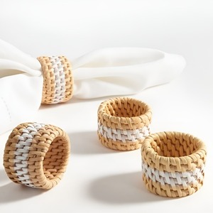 Anillo Decorativo para Servilletas de Ratán Tropical, Ideal para Fiestas Hawaianas, Fiestas de Verano y Mesas con Inspiración Isleña, a un Precio Razonable - Product Image 2