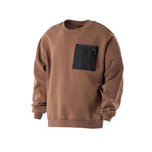 Heavyweight Hoodies Sweatshirts Cotton Oversized Streetwear <b>Men</b> Patchwork Pocket Hip Hop <b>Pullover</b> Terry Hoodies - Product Image 1