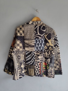 Quilted <b>Patchwork</b> <b>Jacket</b> Women's Mandarin Collar Full Sleeve Cotton Autumn Style Regular Length Patch Designs - Product Image 6
