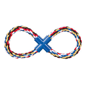 Giocattolo da Masticare in Cotone Multicolore con Cordino per Animali Domestici 280 g 35 cm - Product Image 1