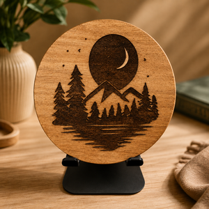 Good Beer Good Friends Laser Engraved Solid Wood Coaster Heat Resistant Drink <b>Mat</b> Table Protector <b>Bar</b> Home Decor - Product Image 5