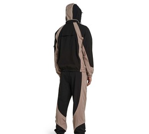 Premium Nylon Panel Work Windbreaker <b>Set</b> Custom Wholesale Factory Supplier USA Casual Autumn Streetwear Jacket Pants Outfit Edit - Product Image 2
