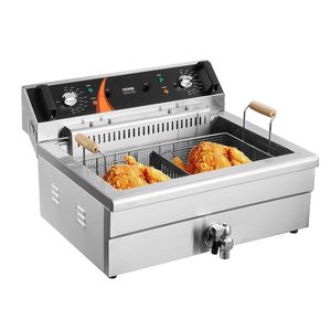 Friggitrice Elettrica Commerciale da 3000W, Grande Capacità 30.6Qt/29L, Friggitrice Singola in Acciaio Inossidabile, Cestello per Friggere la Tacchino, da Banco - Product Image 1