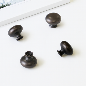 Durable Zinc Alloy Round Cabinet <b>Knob</b> Minimalist Furniture Handle Matte Black <b>Drawer</b> <b>Pull</b> for Kitchen Bathroom Dining Room - Product Image 3