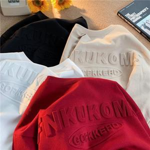 Camiseta de Verano 2026 para Hombre, con Estampado en Relieve, Fabricante de Ropa, Hombros Caídos, Talla Grande, Camiseta Personalizada con Estampado en Relieve 3D - Product Image 2