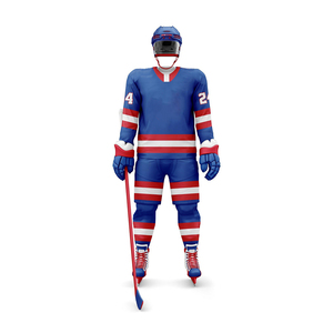 Stitched Logo and <b>Name</b> Custom Pro Ice Hockey Uniforms Durable Sublimation Printed Ice Hockey Game Uniforms - Product Image 2