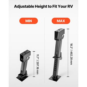 2 Gatos Telescópicos Plegables para Remolque, Capacidad de 1000 lb, Gatos Estabilizadores Oscilantes para Remolque de RV, Ajustables de 11.7 a 18.2 Pulgadas - Product Image 3