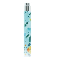 Flacon de parfum portable rechargeable en verre carré avec pulvérisateur à pompe, impression personnalisée par sérigraphie et transfert thermique, format voyage