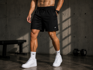 Men's Customized Polyester <b>Athletic</b> Mesh Shorts Elastic Waist Gym Wear Comfortable Custom Front Back Embroidery Breathable - Product Image 5